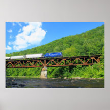 Deerfield River Bardwells Ferry Railroad Bridge Poster