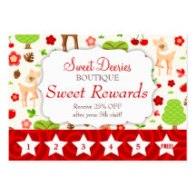 Deerie Forest Rewards Promo Business Card Template