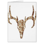DeerSkull in Digital Brown for Hunters Greeting Card