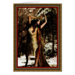 Déesse de houx de Noël Cartes