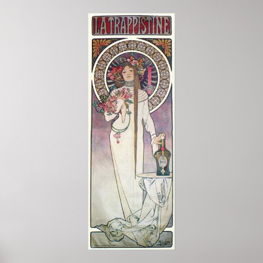 Déesse de Mucha Affiche