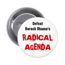 Defeat Barack Obama's RADICAL AGENDA . . . Pinback Buttons