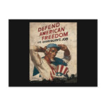 Defend American Freedom It's Everybody's Job Post Cards