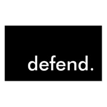 defend. business card