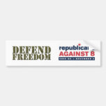 Defend Freedom, GOP vs 8 Bumper Sticker