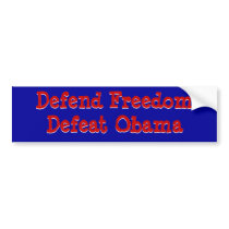 Defend FreedomDefeat Obama, Defend FreedomDefea... Bumper Stickers