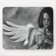 Defender Angel  Girl Sword Mousepads