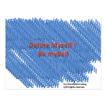 Define myself postcards