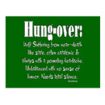 Definition Hung-over Post Cards
