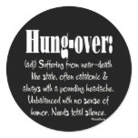 Definition Hung-over Sticker