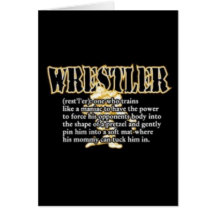 Definition of a Wrestler Greeting Card