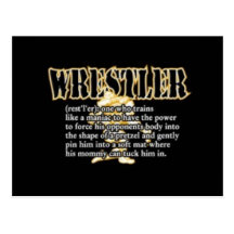 Definition of a Wrestler Postcards