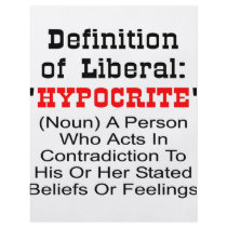 Definition Of Liberal = Hypocrite Personalized Flyer