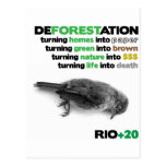 Deforestation Rio +20 Postcard