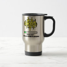 Defragmentation in progress coffee mugs
