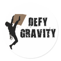 Defy Gravity Round Stickers