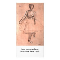 Degas pretty ballerina sketch ballet dancer art photo card