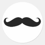 Déguisement de moustache drôle autocollants ronds