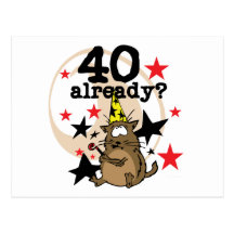 Déjà anniversaire 40 carte postale