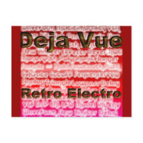 Deja Vue Retro-Electro album art post card