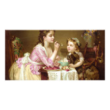 Déjeuner à trois the breakfast picture card