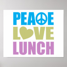 Déjeuner d'amour de paix posters
