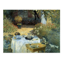 Déjeuner par Claude Monet, impressionisme vintage Carte Postale