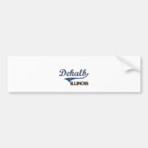 Dekalb Illinois City Classic Bumper Stickers