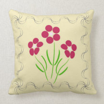 Dekokissen mit Blumen