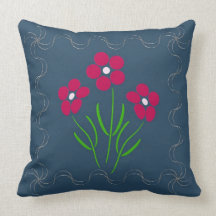Dekokissen mit Blumen