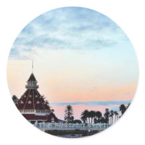Del Coronado Sunset Round Stickers
