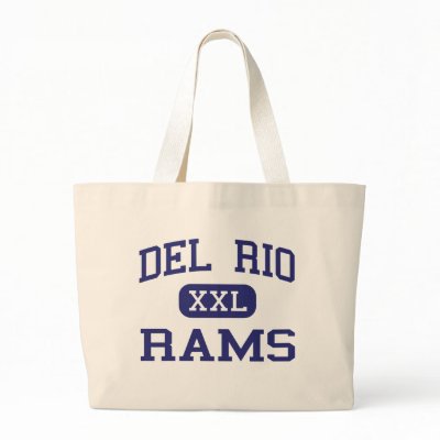 Del Rio - Rams - High School - Del Rio Texas Tote Bags by customteamsportswear