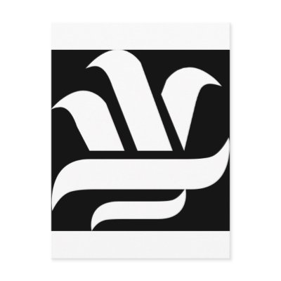 Delason Knowledge (black on white) Postcard by nizware