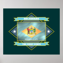 Delaware Diamond Poster