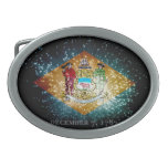Delaware Flag Firework belt buckles
