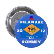 Delaware for Romney 2012 Pin