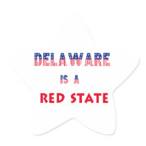Delaware is a Red State Star Stickers