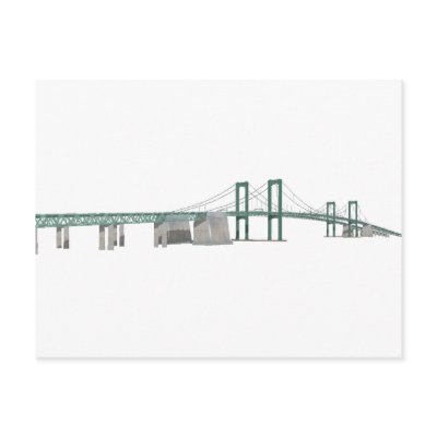 Delaware Memorial Bridge: 3D Model: Post Cards by spiritswitchboard
