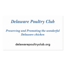 Delaware Poultry Club recruitment cards Business Card Templates