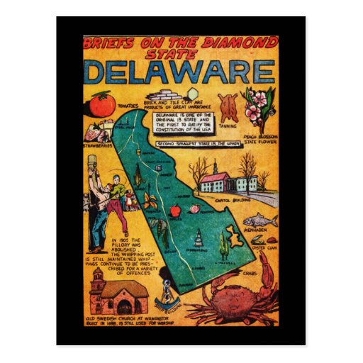 Delaware the Diamond State Post Card