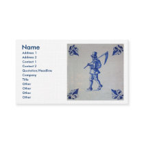 Delft Blue Tile - Template Business Card Template