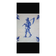 Delft Blue Tile - Template Rack Card