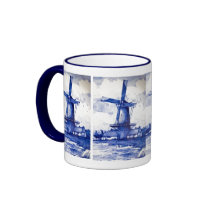 Delft Blue Windmill Mug