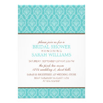 Delicate Blue Damask Wedding Shower invitations