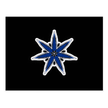 Delicate blue faerie star post card