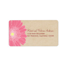 Delicate Daisies Address Labels, Pink