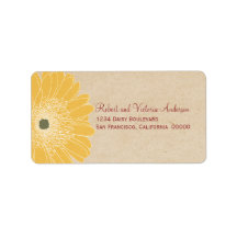 Delicate Daisies Address Labels, Yellow