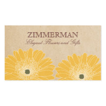 Delicate Daisies Business Card, Yellow Flowers