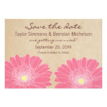 Delicate Daisies Save the Date Invite, Pink