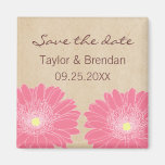 Delicate Daisies Save the Date Magnet, Pink